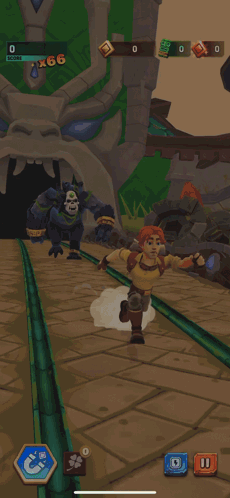 Looping Temple Run gameplay